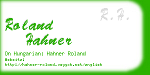 roland hahner business card